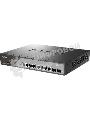 Коммутатор сетевой Smart L2 Surveillance Switch 8х1000Base-T PoE 802.3bt 90W, 2x1000Base-X SFP, PoE Budget 242W, Long-range PoE up to 250m