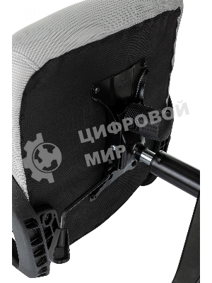 Кресло Бюрократ Wise серый, сетка, подголовник