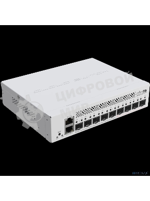Коммутатор MikroTik Cloud Router Switch CRS310-1G-5S-4S+IN with 800 MHz CPU, 256 MB RAM, 4xSFP+, 5xSFP cages, 1xGbit LAN port, RouterOS L5, desktop case, rackmount ears, PSU