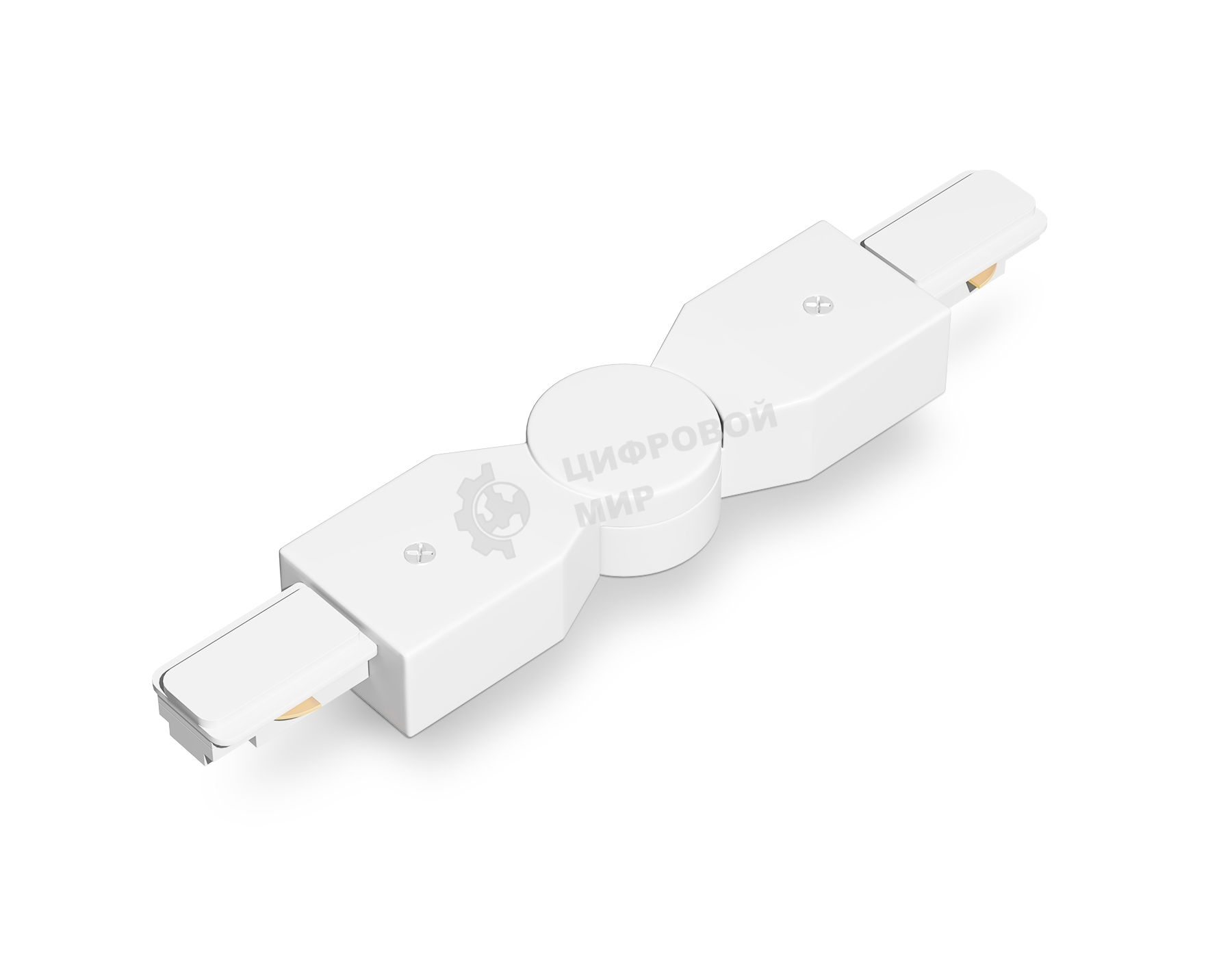 GL7179 WH белый коннектор поворотный шарнирный для однофазного шинопровода Standard 220V NEW 285*35*20