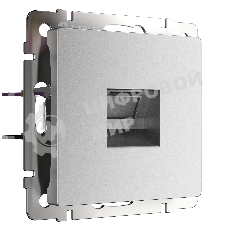 Розетка Ethernet RJ-45 (серебряный матовый)