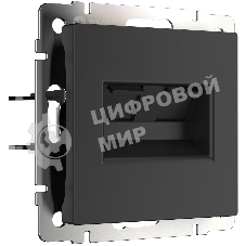 Розетка двойная Werkel Ethernet RJ-45 (черный матовый) W1182208
