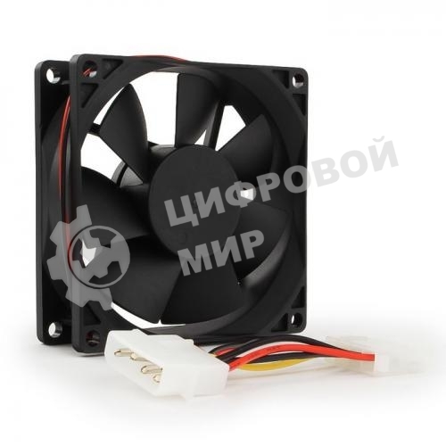 Вентилятор для корпуса Gembird черный, 80 мм, 2600 об/мин, 27 дБ, 4 pin