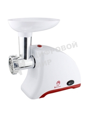 Мясорубка электрическая ВАСИЛИСА ВА-601 белый, 1600 Вт, 1.5 кг/мин, реверс, защита от перегрузки, насадки - 4