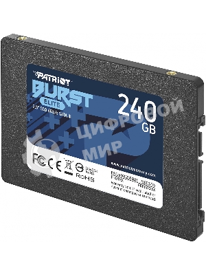 Накопитель SSD Patriot Burst Elite, 240Gb, SATA, 2.5