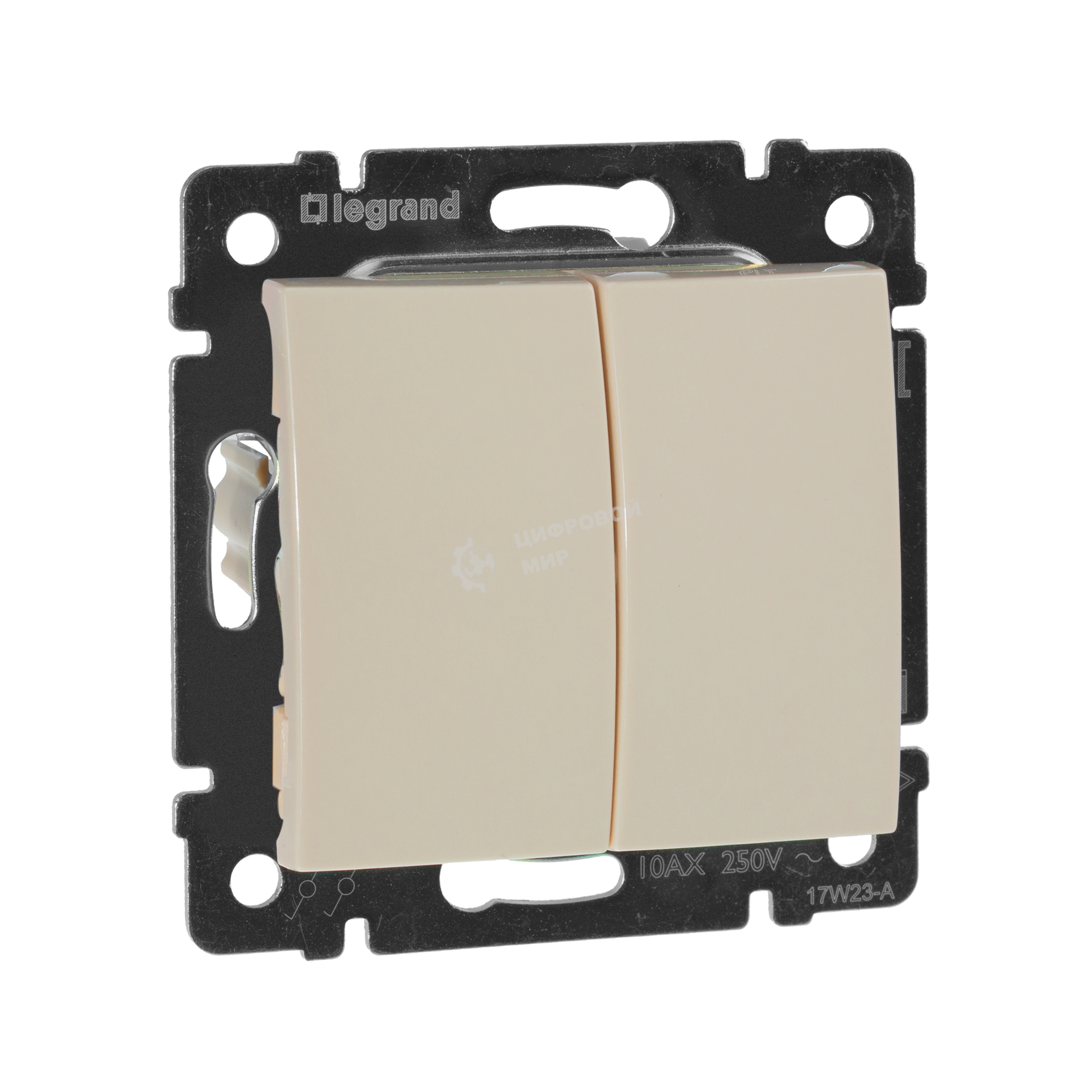 Выключатель Legrand 774305 Valena двухклавишный 10 AX(слоновая кость)
