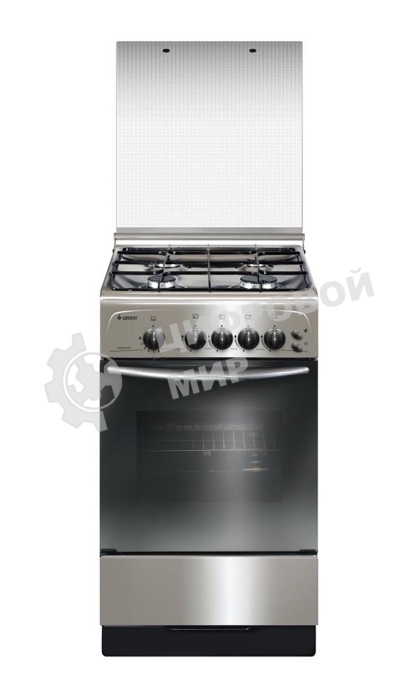 Плита газовая Gefest ПГ 3200-06 К62 серебристый, конфорок 4 шт, духовка 42 л, 50 см x 85 см x 57 см