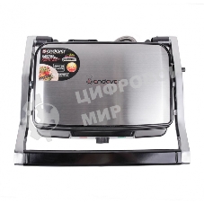 Гриль-пресс электрический Endever Grillmaster 220, серебристый/черный