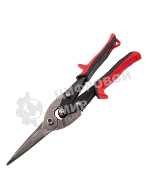 Ножницы по металлу Matrix, удлиненные, 285 мм, пряморежущие, обрезиненные рукоятки