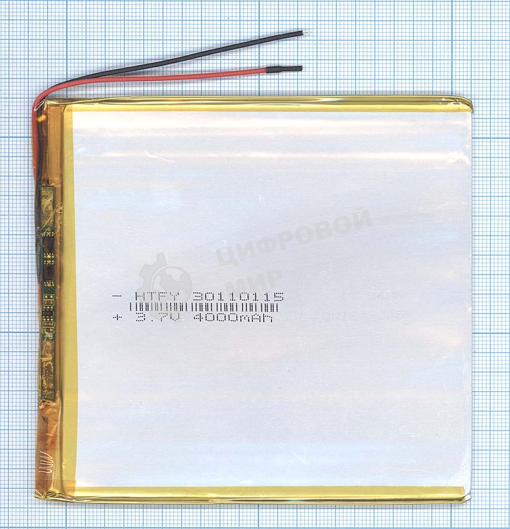 Аккумулятор Li-Pol (батарея) 3x110x115 мм 2pin 3.7V/4000mAh