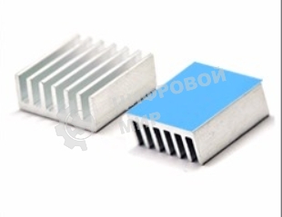 Аллюминиевый радиатор 14х14х10 мм с термоскотчем 3M 8810