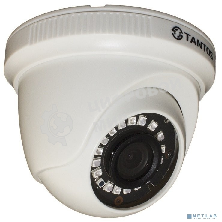 Внутренняя купольная мультиформатная 4 в1 видеокамера Tantos TSc-E2HDf (2.8) 