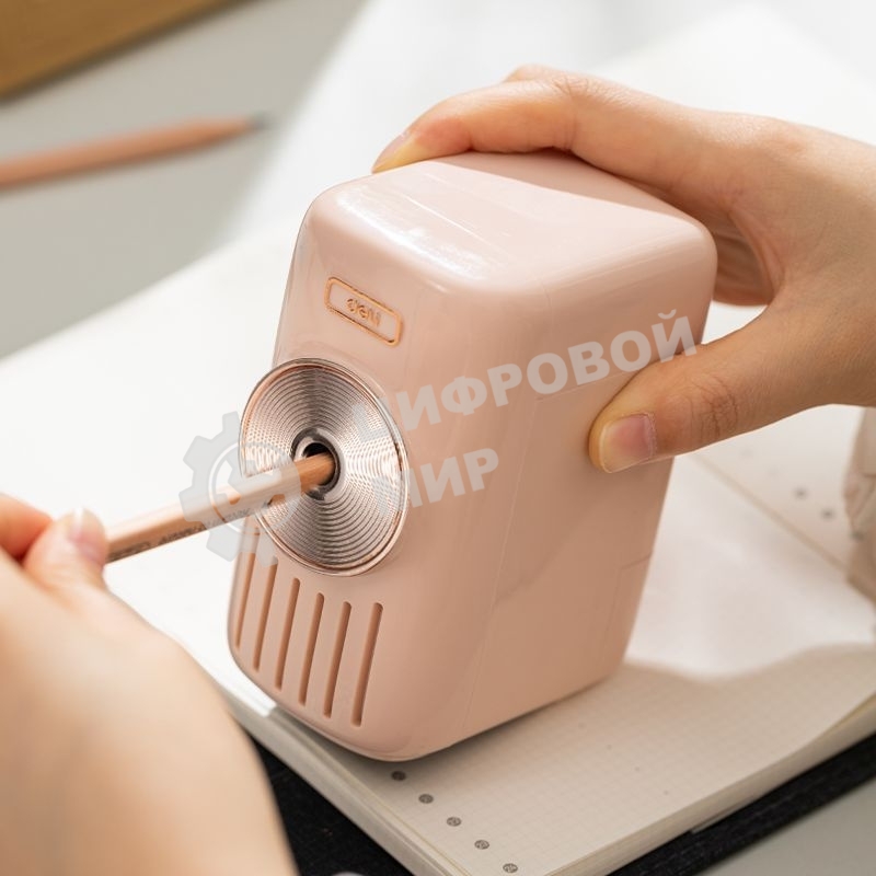 Точилка для карандашей механическая Deli E71165A, 1 отверстие, пластик, ассорти