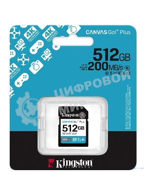 Флеш карта SDXC 512Gb Kingston SDG4/512Gb Canvas Go! Plus w/o adapter