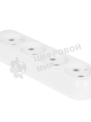 Удлинитель бытовой Smartbuy (SBE-10-4-03-N) 4 гнз х 3,0 м (10А/2.2 кВт, ПВС 2х1.0)