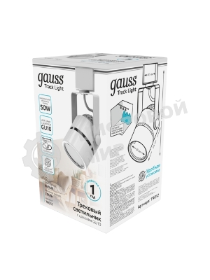 Светильник Gauss трековый цилиндр 12W 950lm 4000K 180-220V IP20 55x190мм белый LED 1/40