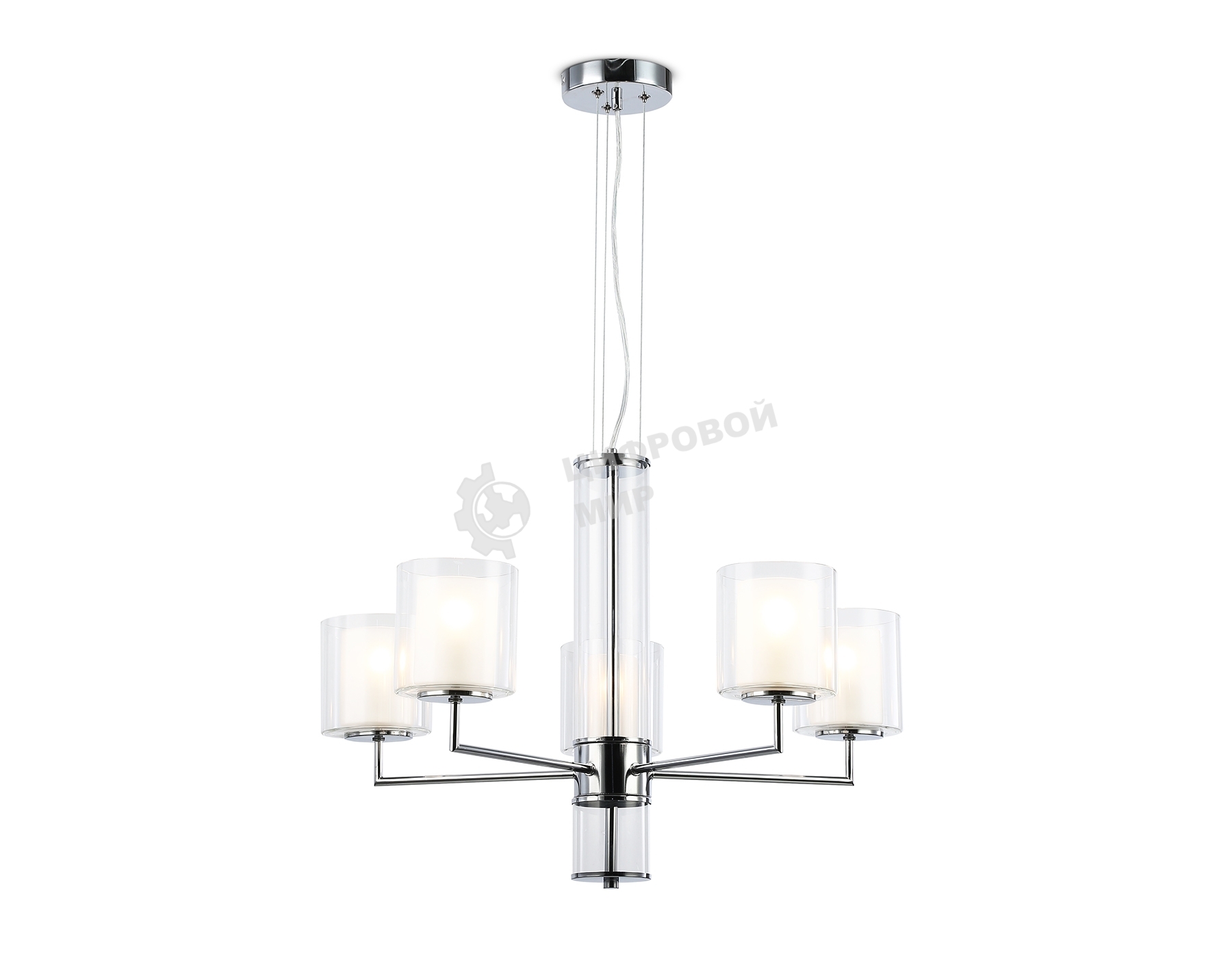 Люстра Ambrella light LH56001/5 СH/FR хром/белый матовый E14*5 max 40W D640*1260