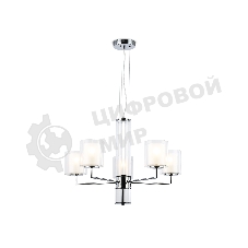 Люстра Ambrella light LH56001/5 СH/FR хром/белый матовый E14*5 max 40W D640*1260