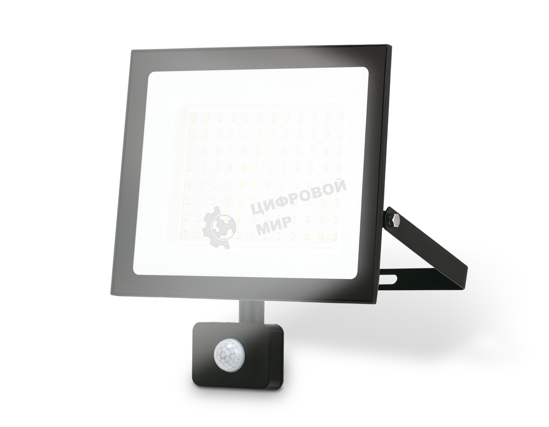 Прожектор светодиодный с датчиком движения Ambrella light ST8118 BK черный IP65 LED 6500K 100W 208*178*31