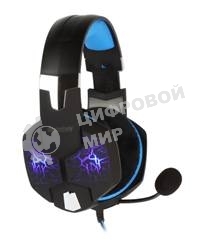 Гарнитура SmartBuy Rush Taipan чёрный-синий, проводная, USB, подсветка
