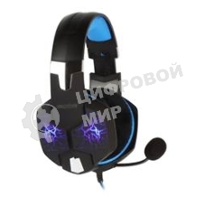 Гарнитура SmartBuy Rush Taipan чёрный-синий, проводная, USB, подсветка