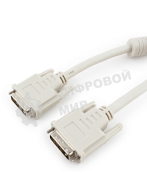 Кабель DVI-D dual link Gembird/Cablexpert CC-DVI2-6C, 25M/25M, 1.8м, экран, феррит.кольца, пакет