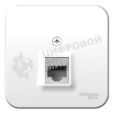 Розетка телефонная 1-м ОП Blanca RJ11 изол. пласт. бел. SchE BLNIA011001