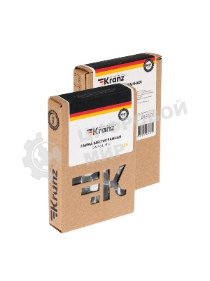 Гайка шестигранная Kranz DIN 934, M12, короб (25 шт./уп.)