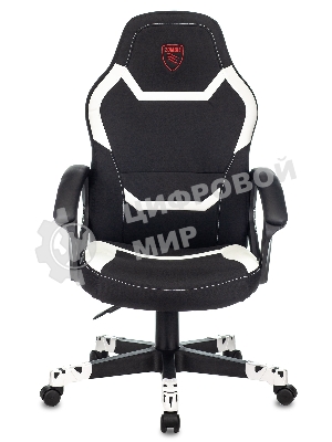 Кресло Zombie 10 черный/белый, экокожа, 120 кг, механизм качания