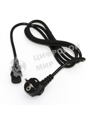 Кабель питания компьютера Hyperline PWC-IEC13-SHM-0.5-BK (Shucko+C13) (3x0.75), 0.5м