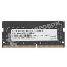 Оперативная память Apacer, DDR4, 4GB (1x4GB), 2666MHz, CL19, SO-DIMM