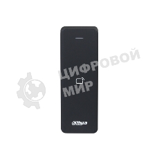 Считыватель карт доступа DAHUA;  Доступ по картам;Интерфейс подключения RS-485/Wiegand34(Wiegand 26 опционально);Mifare 1 K (13.56МГц); Питание DC  12В;Степень защиты оболочки: IP66 Рабочая темп