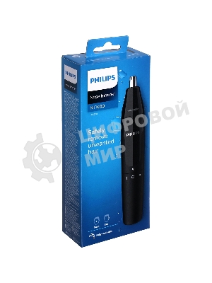Триммер для носа Philips NT1620/15 роторный режущий элемент, водонепроницаемый корпус - пластик, цвет - черный, в комплекте батарейка АА