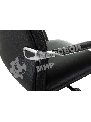 Кресло руководителя Бюрократ VEGA черный кожа крестов. алюминий