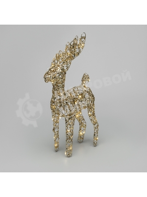 Светодиодная фигура Neon-night Олень 37см, цвет свечения теплый белый, питание 3хAA (не в комплекте)