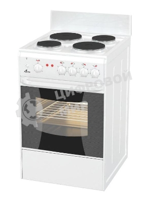Плита электрическая Flama AE 1402 W белый, конфорок 4 шт, духовка 50 л, 50 см x 85 см x 60 см