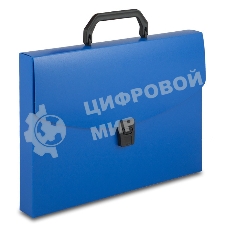 Папка-портфель Бюрократ -BPP01BLUE 1 отделение, A4, пластик, 0.7мм, синий