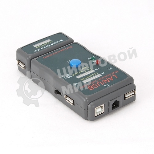 Тестер LAN Cablexpert NCT-2, 100/1000 Base-TX, для UTP, STP, RJ-11, USB-кабеля
