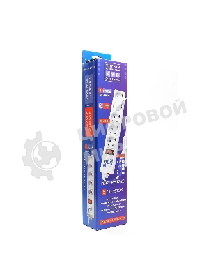 Сетевой фильтр Powercube SPG-B-10-WHITE 3 м, 5 розеток, белый, коробка