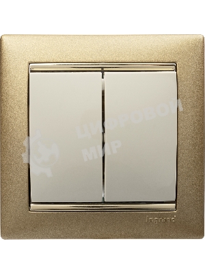 Выключатель Legrand 774305 Valena двухклавишный 10 AX(слоновая кость)