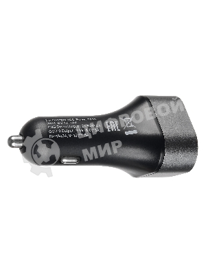 Автомобильное зарядное устройство ACD черный 23Вт, 3xUSB 1QC+2Smart, 3.6~12В, 3А RTL