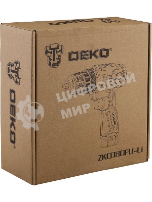 Дрель-шуруповерт Deko ZKCD80FU-Li, 8 В, 2 Ач, 18 Нм, щеточный