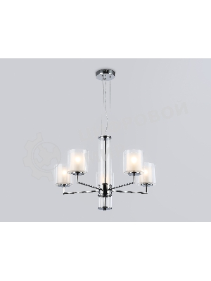 Люстра Ambrella light LH56001/5 СH/FR хром/белый матовый E14*5 max 40W D640*1260