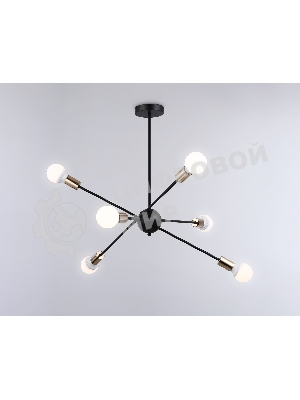 Светильник Ambrella light TR80435/6 BK/GD черный/золото E27/6 max 60W D950*730
