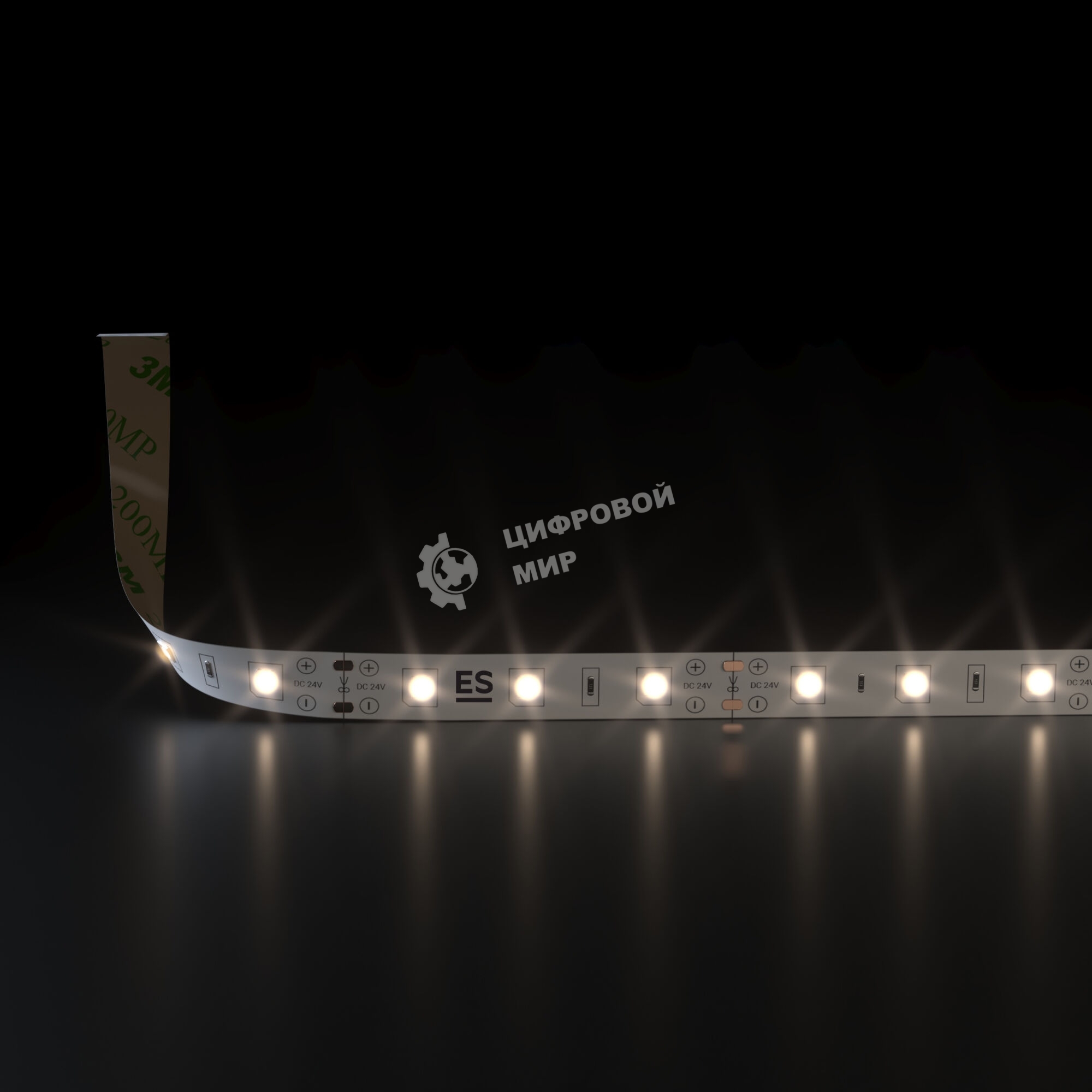 Лента светодиодная 2835 24V 60Led 4,8W IP20 / 60Led 4,8W IP20 3300K тёплый белый
