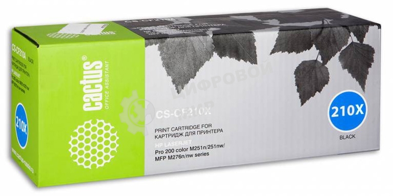 Картридж лазерный Cactus CS-CF210X черный (2400 стр.) для HP LaserJet Pro 200 M251/M276