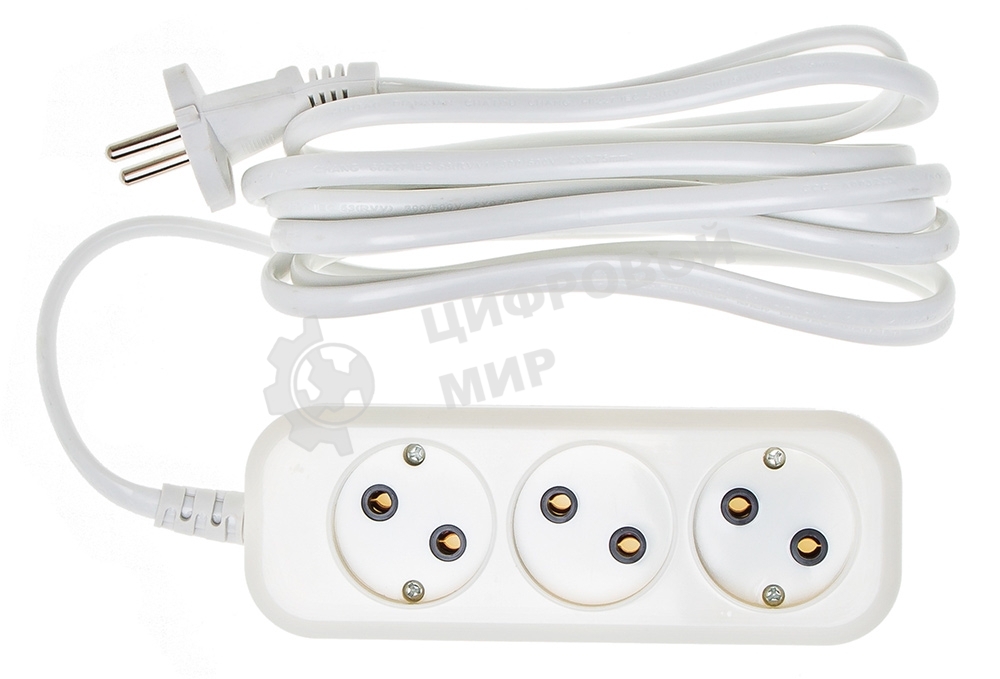 Сетевой удлинитель Buro BU-PSL3.3/W 3 м (3 розетки) белый (пакет ПЭ)