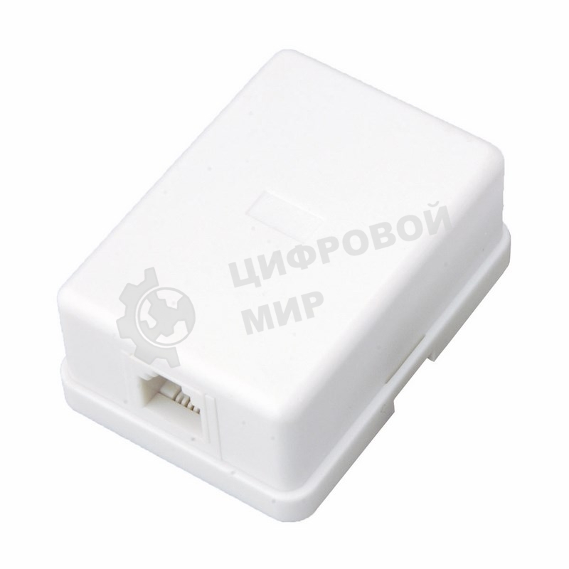 Рoзетка телефонная внешняя Rexant, 1 порт RJ-14(6P-4C), категория 3, (50 шт/уп)