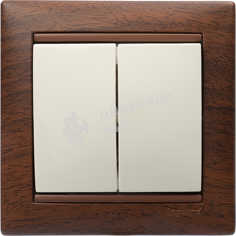 Выключатель Legrand 774305 Valena двухклавишный 10 AX(слоновая кость)