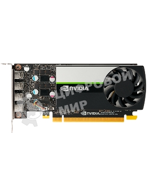 Видеокарта PNY GPU NVIDIA VCNT1000-8Gb-SB PCI-Express 3.0 x16, LP8 Gb GDDR6 128-bit, 4x Mini DP 1.4, 1x LP bracket.